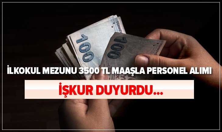 İŞKUR personel alımı 2021: İlkokul mezunu 3500 TL.