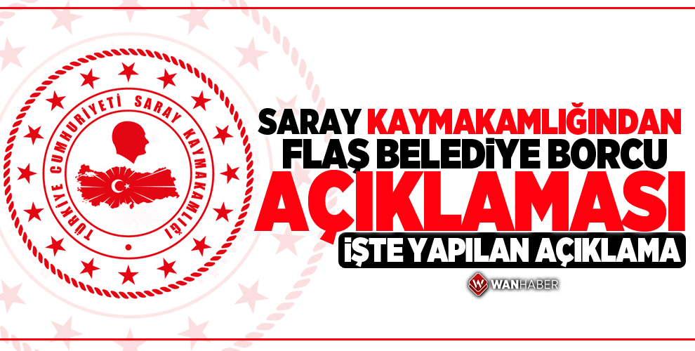 SARAY KAYMAKAMLIĞINDAN