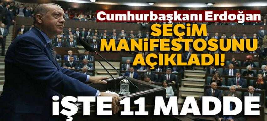 Cumhurbaşkanı Erdoğan AK Parti'nin seçim manifestonu açıkladı