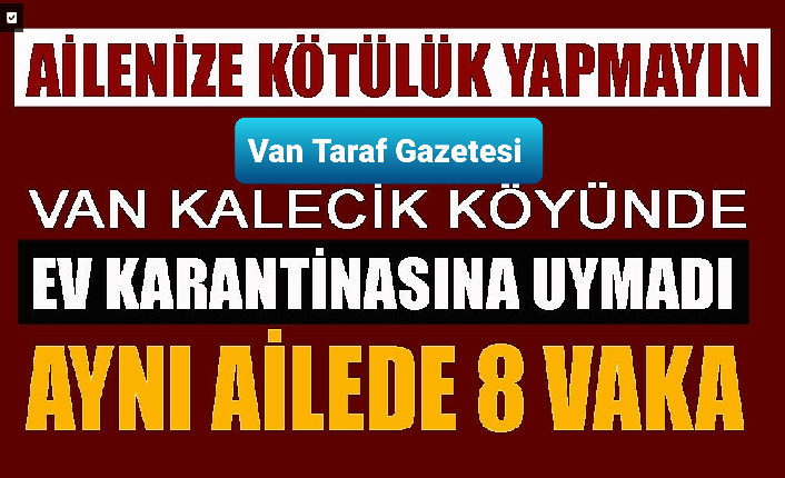 Van da bir ailede 8 vaka