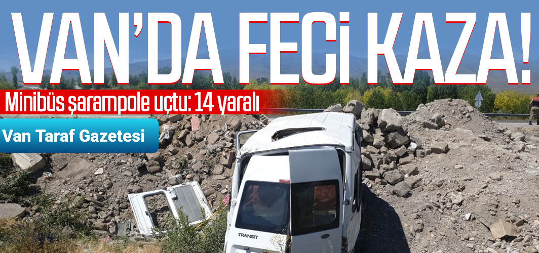 Minibüs şarampole uçtu: 14 yaralı