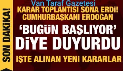 Erdoğan Açıkladı...