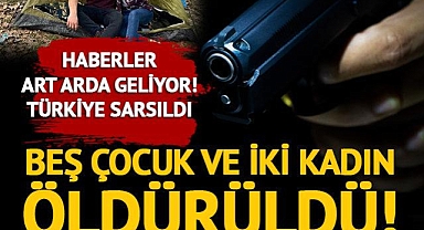 Beş çocuk ve iki kadın öldürüldü