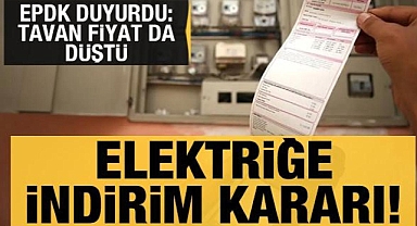 Elektriğe yüzde 16 indirim