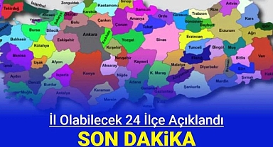İşte il olacak ilçeler. Van ve Hakkari de yer alıyor...