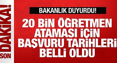 MEB duyurdu! 20 bin sözleşmeli öğretmen ataması için başvuru tarihleri belli oldu
