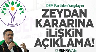 DEM Parti’den Yargıtay’ın Abdullah Zeydan kararına ilişkin açıklama!