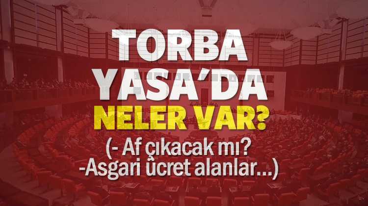 Bu sene af çıkar mı? Torba yasasının içerisinde hangi maddeler var?