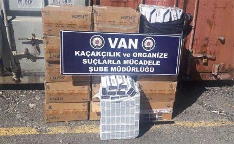 Van’da 8 bin paket kaçak sigara ele geçirildi