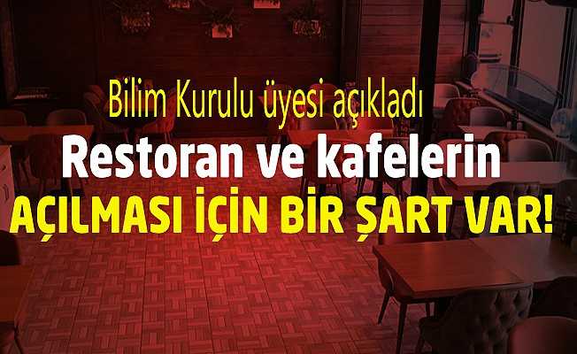 Restoran ve kafelerin açılması için bir şart var!