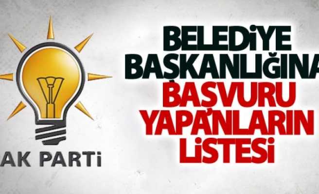 İşte AKP'ye başvuru yapanlar