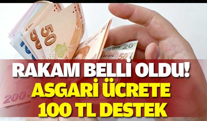Rakam belli oldu! Asgari ücrete 100 TL destek