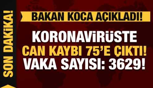 Bakan Koca Can kaybı 75'e çıktı