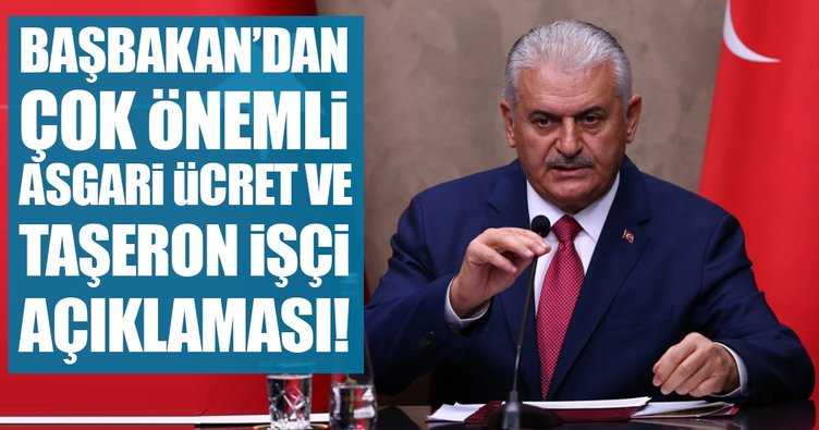Başbakan'dan 'asgari ücret' açıklaması