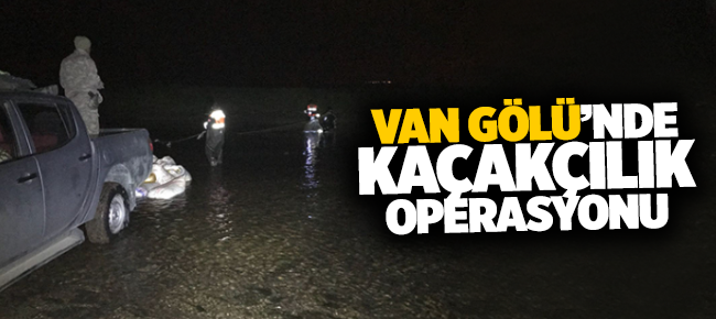 Van Gölü’nde kaçak inci kefali operasyonu