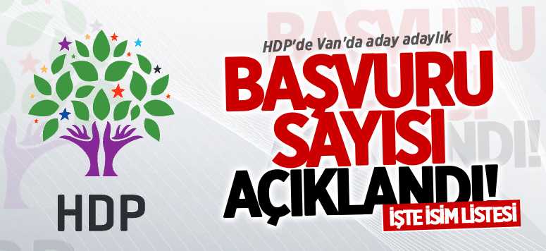 HDP ADAY ADAYI SAYISI AÇIKLADI ! İŞTE O İSİMLER