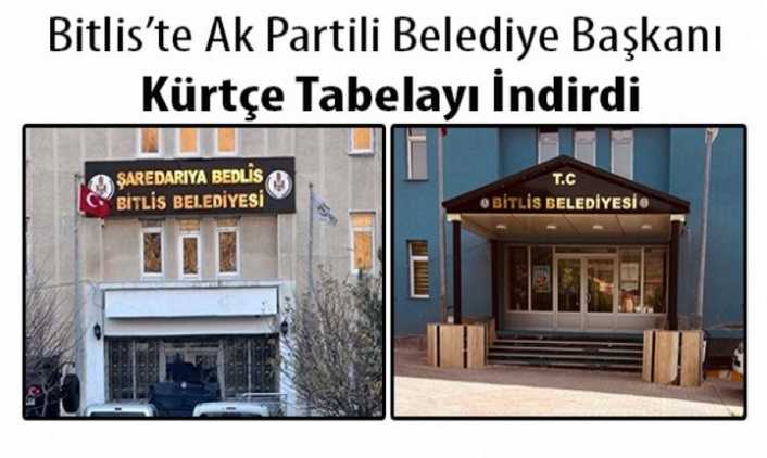 Bitlis'te Kürtçe tabela indi...