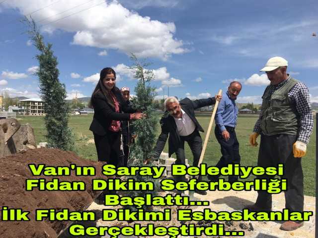 SARAY BELEDİYESİNDEN AĞAÇ ve FİDAN DİKİMİ