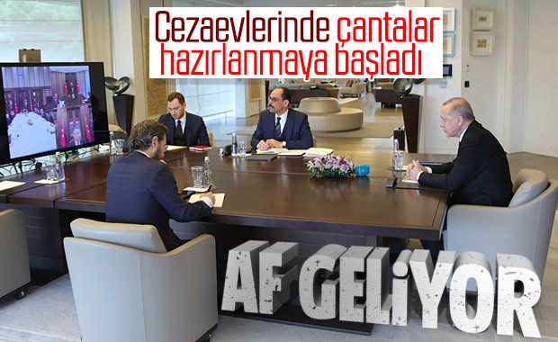 Erdoğan af yasası için Adalet Bakanı Gül ile görüştü