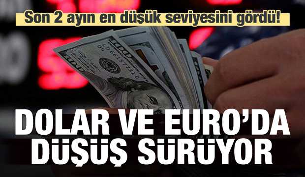 Dolar 2 ayın en düşük seviyesine geriledi