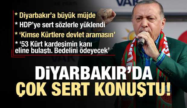 Erdoğan: Eline 53 Kürt kardeşimin kanı bulaştı