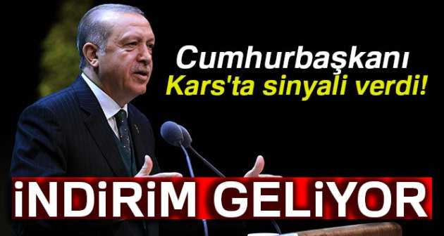 Cumhurbaşkanı Erdoğan Kars'ta müjdeyi verdi