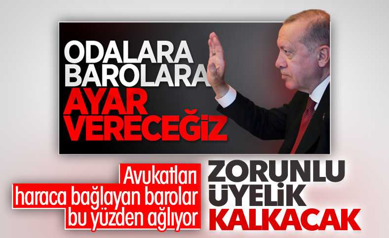 Erdoğan'dan kurmaylarına baro düzenlemesi talimatı