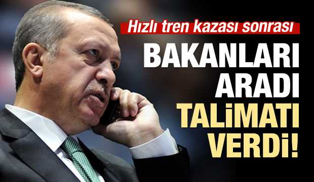 Erdoğan'dan tren kazası sonrası talimatı verdi!
