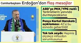 Erdoğan'dan çok sert mesajlar