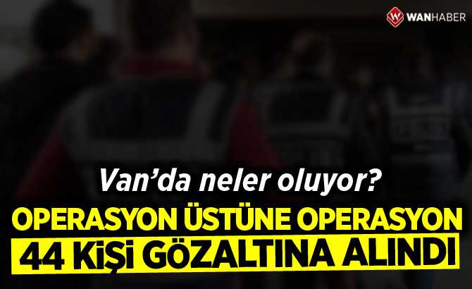 Van'da neler oluyor? 44 kişi gözaltına alındı