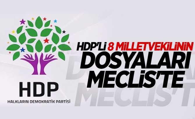 HDP'li 8 milletvekilinin dosyaları Meclis'te