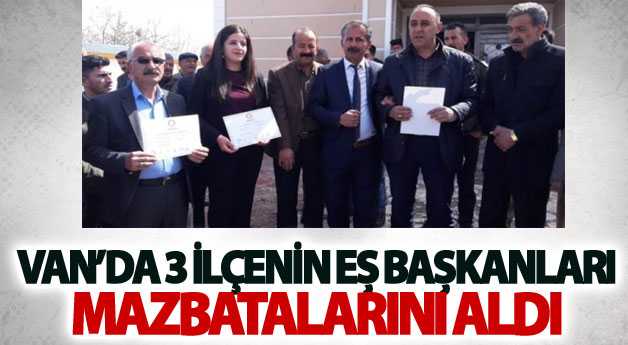 Van’da 3 İlçenin Eş Başkanları Mazbatalarını aldı