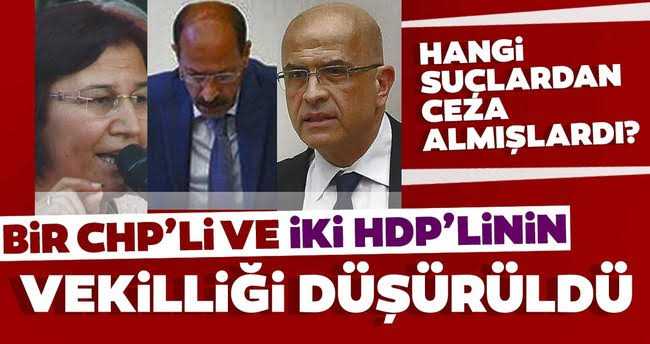Leyla Güven, Musa Farisoğulları ve Enis Berberoğlu'nun vekilliği düşürüldü