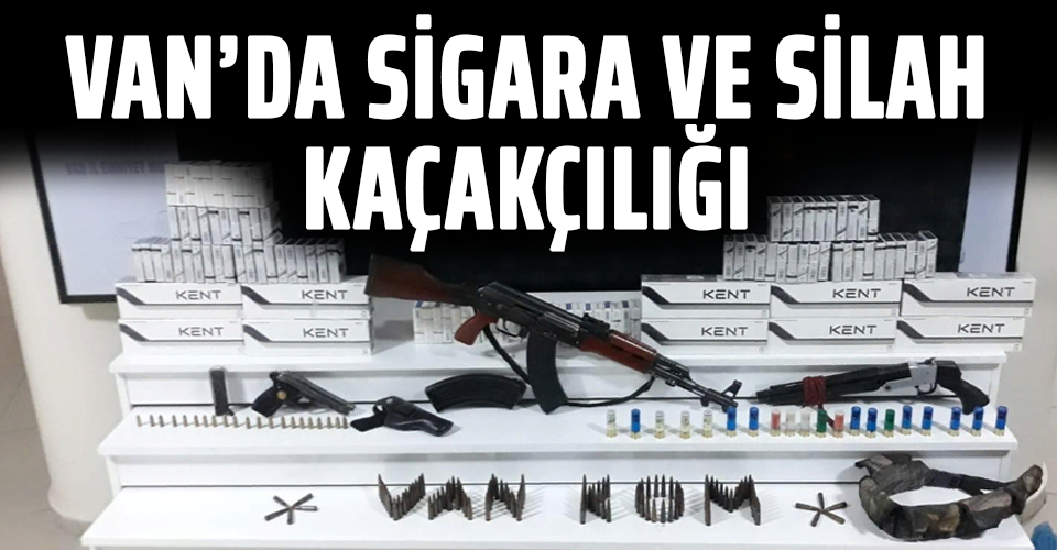 Van'da sigara ve silah kaçakçılığı
