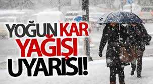 Meteorolojiden yoğun kar yağışı uyarısı