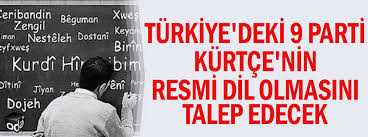 Türkiye'deki 9 parti Kürtçe'nin resmi dil olmasını talep edecek