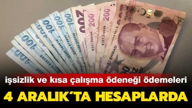 işsizlik ve kısa çalışma ödemeleri 4 Aralık'ta yapılacak