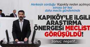 Murat Sarısaç’ın Kapıköy ile önergesi mecliste görüşüldü