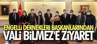 Vali Bilmez engelli dernek başkanlarını kabul etti