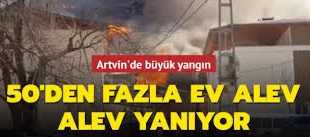 Artvin Yusufeli'nde yangın!