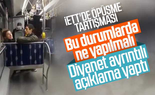 öpüşme tartışması Diyanet'e soruldu