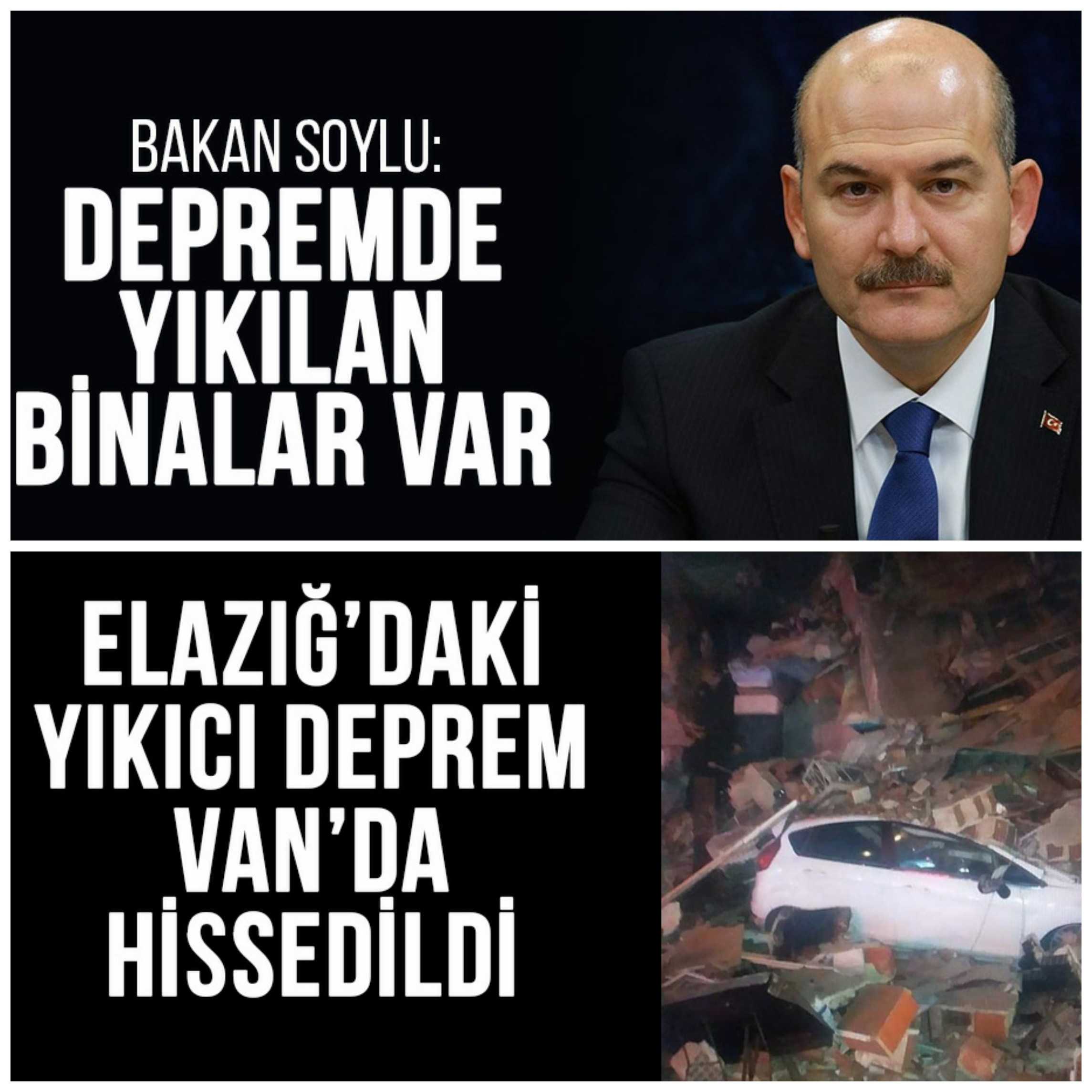 BAKAN SOYLU: YIKILAN BİNALAR VAR...