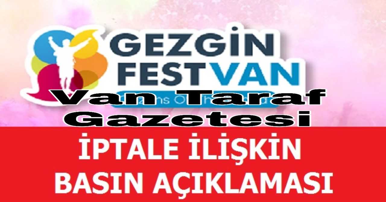 VAN VALILIĞINDEN GEZGİNFEST ACIKLAMASI...
