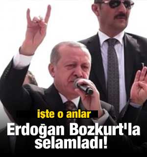 Cumhurbaşkanı Erdoğan'dan Bozkurt işareti