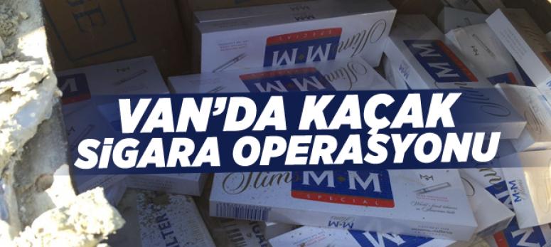 Van’da kaçak sigara operasyonu
