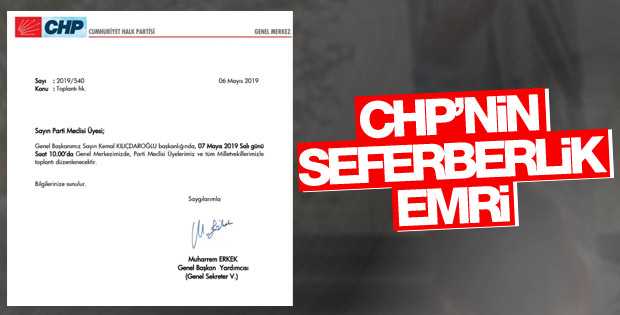 CHP, milletvekillerini ve İmamoğlu'nu Ankara'ya çağırdı