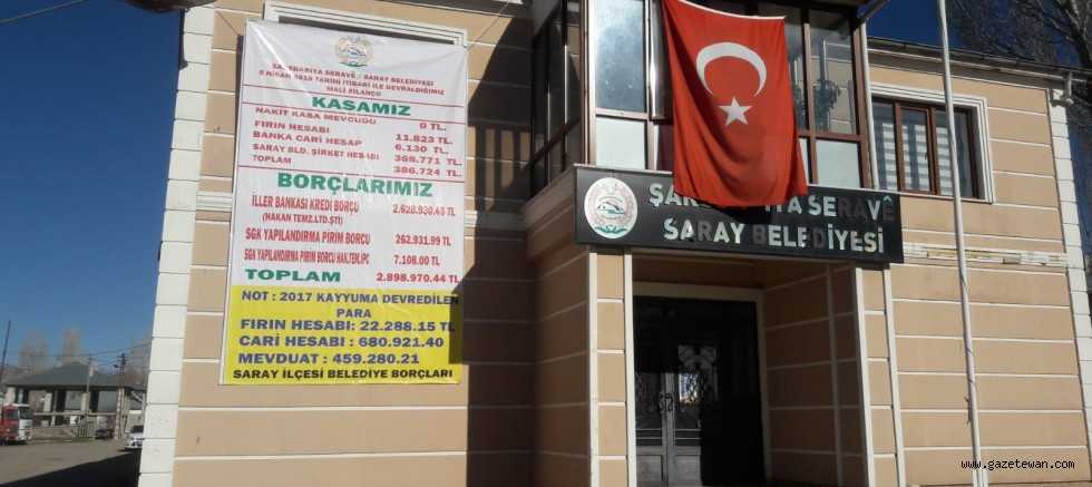Saray Belediyesi Mali Borçları Açıklandı