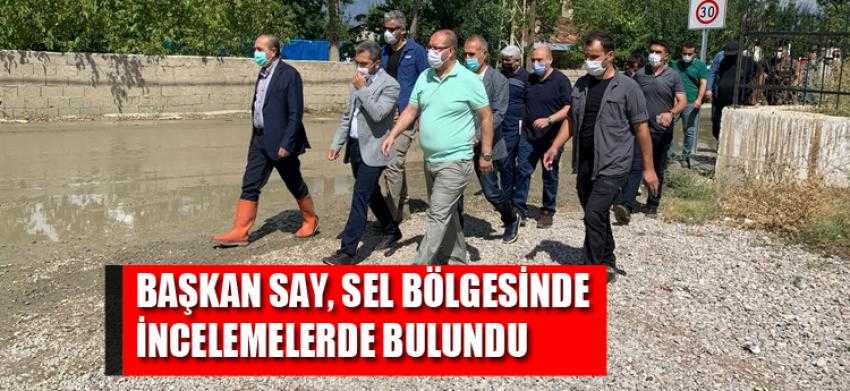 Başkan Say, sel bölgesinde incelemelerde bulundu