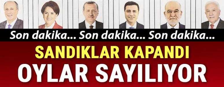 Son dakika: Sandıklar kapandı, oyların sayımına başlandı