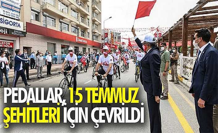 Pedallar 15 Temmuz şehitleri için çevrildi
